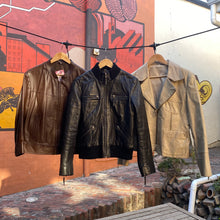 Load image into Gallery viewer, Vintage Beige Leather Jacket
