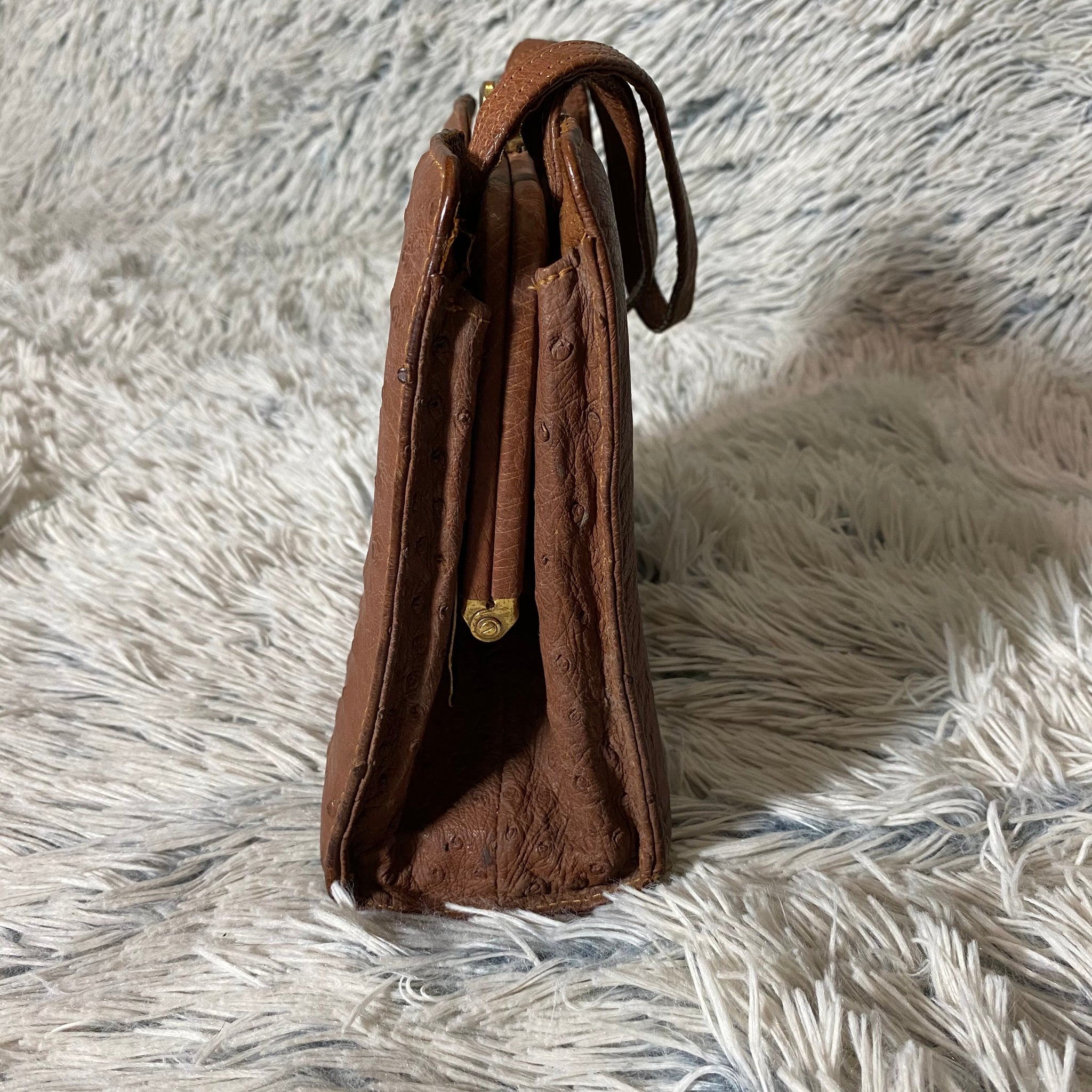 Vintage Corbeau Ostrich Skin Bag – Vintage Swag SA