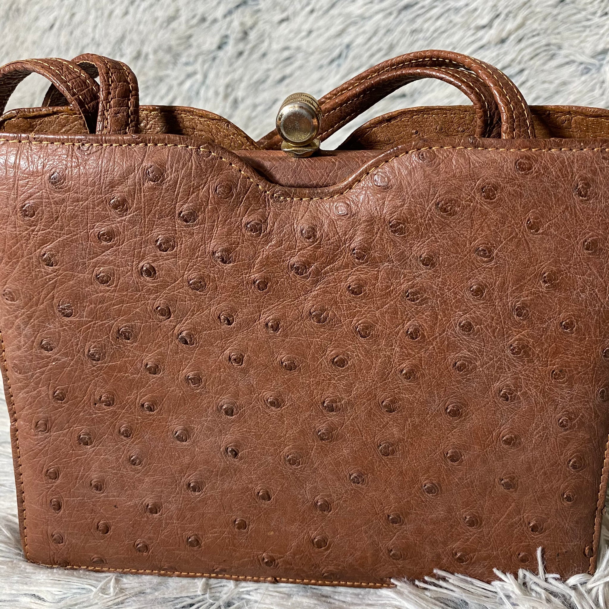 Vintage Corbeau Ostrich Skin Bag – Vintage Swag SA