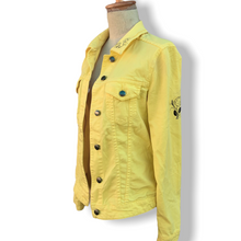 Load image into Gallery viewer, Banana Yellow Denim Jacket with Custom Artwork
