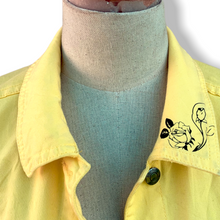 Load image into Gallery viewer, Banana Yellow Denim Jacket with Custom Artwork
