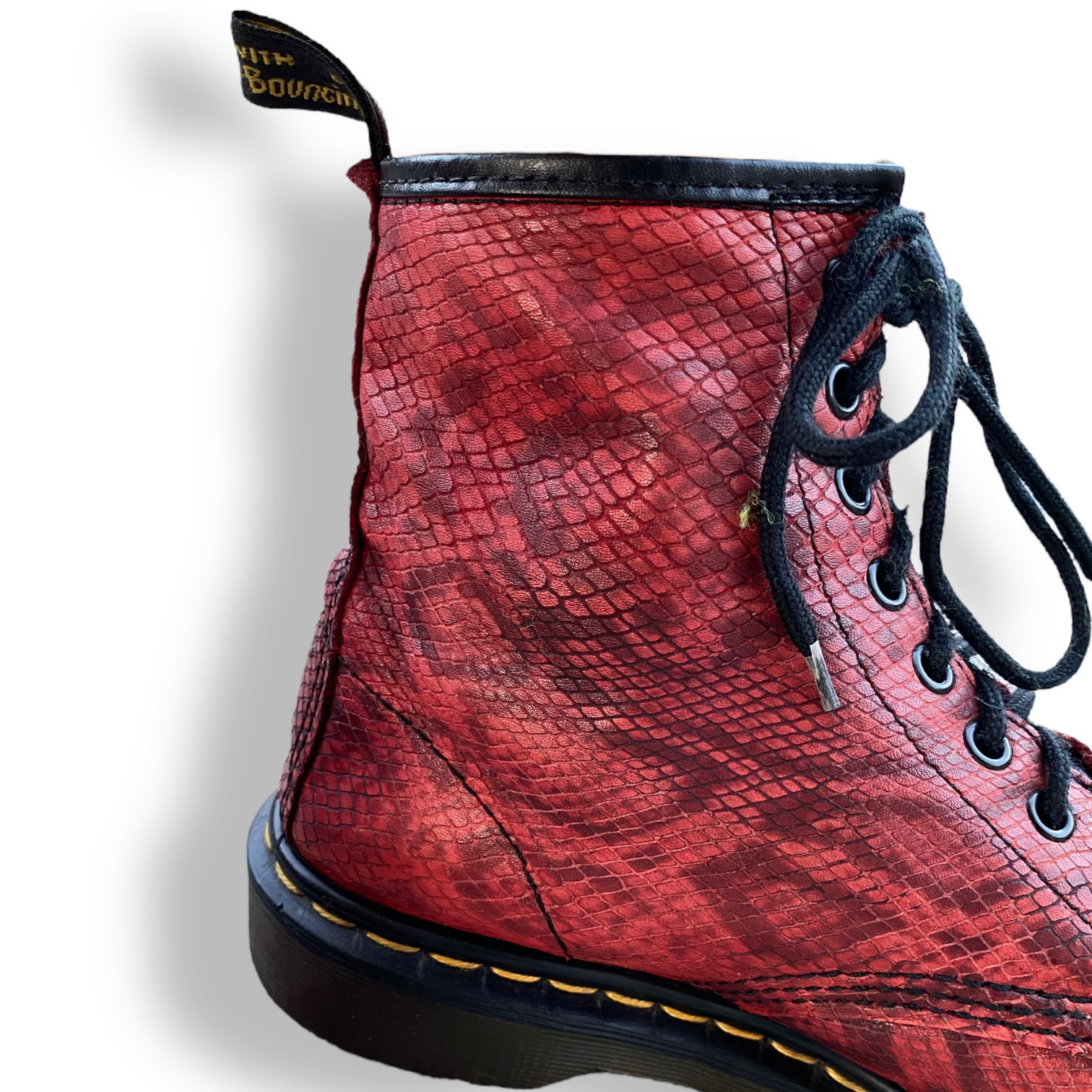 Snakeskin doc top martens