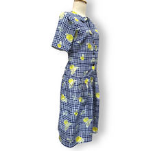 Load image into Gallery viewer, Gorgeous Vintage Silky Blue Tea Dress
