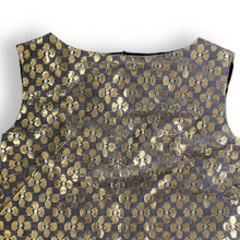 Load image into Gallery viewer, Vintage Cropped Sparkly Vest
